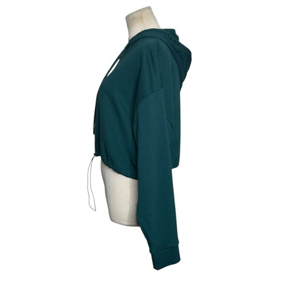 ZARA green long sleeves cropped hoodie sweatshirt size Medium - Picture 6 of 13